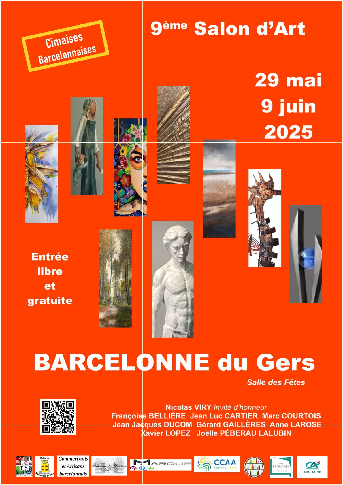 Affiche rouge rectangles